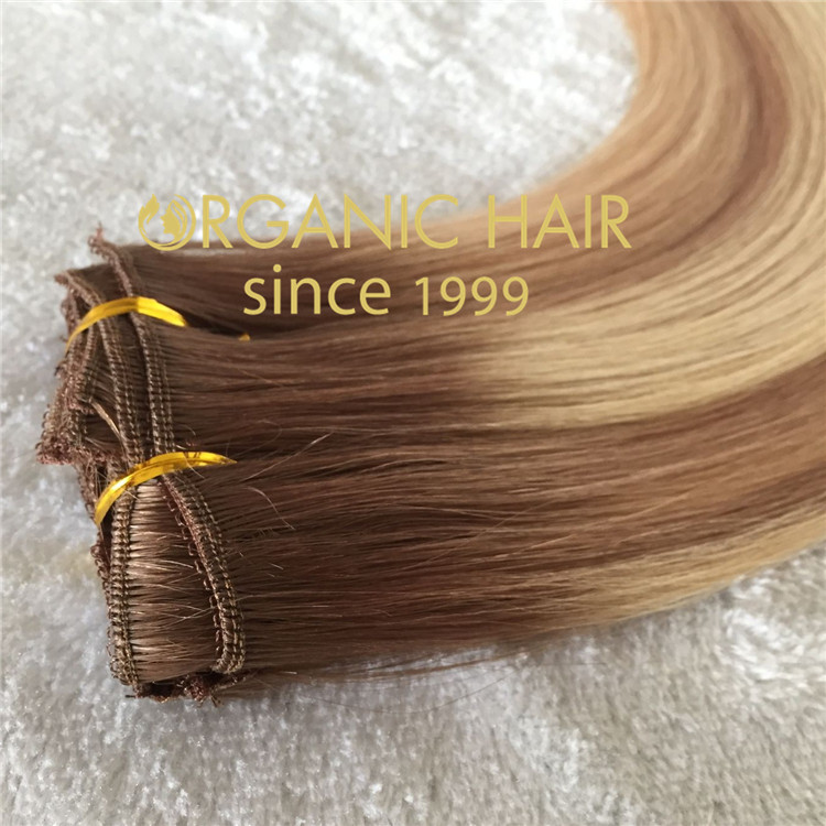 The best human hair clip in extensions colorT8-18/613  C56